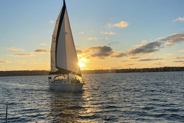 sunset sailing